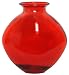 Spanish Large Recycled Ruby Red Glass Vase 10.25"H