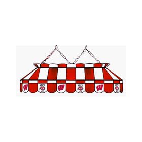 Wisconsin Badgers Pool Table Stained Glass Lamp