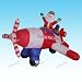 8 Foot Animated Christmas Inflatable Santa Claus Driving Airplane Blow up Yard Decoration