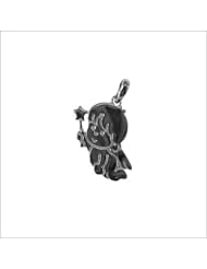 14k White Gold, Fairy Pendant Charm 13mm Wide