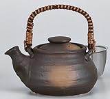 黒伊賀吹特大６号土瓶（カゴアミ付）　【土瓶　美濃焼】