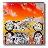 Wall Clock Picturing Picturing Harley-Davidson Motorcycle