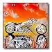 Wall Clock Picturing Picturing Harley-Davidson Motorcycle