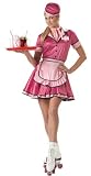 Adult 50s Soda Shop Car Hop Costume - Womens Large (10-12)