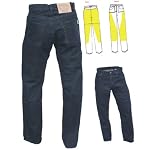 Australian Bikers Gear Black Kevlar Motorcycle Classic Jeans CE Armoured (48R)