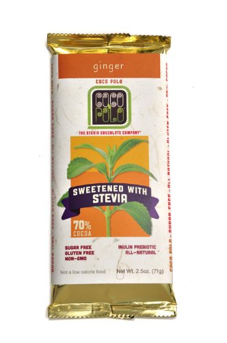Coco Polo, Stevia Sweetened 70% Cocoa Dark Chocolate 