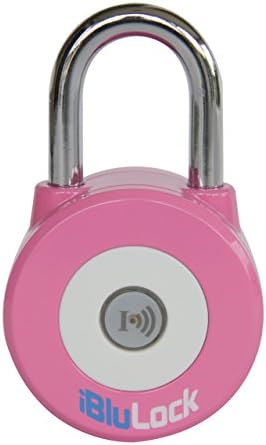 iBluLock Bluetooth Padlock - Electronic, Smart works with iOS & Android (Pink)