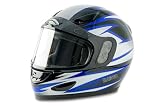 Raider Full Face Snowmobile Blue Large Helmet