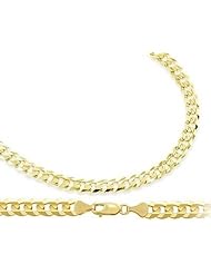 Solid Necklace 14k Yellow Gold Cuban Chain Curb Link 3.8mm
