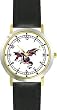 Purple Dragon or Dinosaur Animal - WATCHBUDDY&reg; DELUXE TWO-TONE THEME WATCH - Arabic Numbers - Black Leather Strap-Children's Size-Small ( Boy's Size & Girl's Size )
