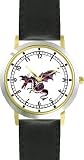 Purple Dragon or Dinosaur Animal - WATCHBUDDY&reg; DELUXE TWO-TONE THEME WATCH - Arabic Numbers - Black Leather Strap-Children's Size-Small ( Boy's Size & Girl's Size )