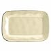 Rachael Ray Cucina Dinnerware 8-Inch x 12-Inch Stoneware Rectangular Platter, Almond Cream