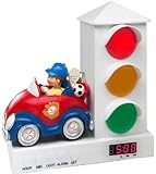 Stoplight Sleep Enhancing Clock, Red and Blue Sports Car
