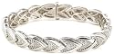 Sterling Silver 1/10 cttw Diamond Bracelet