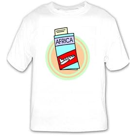 T shirt with wildlife, africa, ticket, safari, plane, airline T-shirt with wildlife, africa, ticket, safari, plane, airline