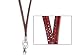 Siam Red Rhinestone Crystal Lanyard ID Badge Key Card Holder