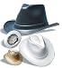Black Vulcan Cowboy Hard Hat 6 pt Suspension