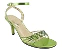 METALLIC RHINESTONE STRAPPY HEEL