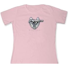 Ford Mustang 45th Anniversary PINK Ladies Cotton Scoop Neck Tee
