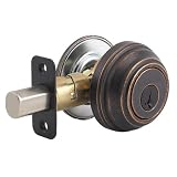 Kwikset 99800-092 Signatures 980 Grade 1 Security Single Cylinder SmartKey Deadbolt, Rustic Bronze