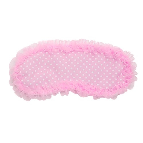 Laura Dare Pink Polka Dot Ruffle Girls Sleep Eye Mask