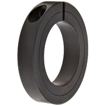 Climax Metal One-Piece Clamping Shaft Collar, Recessed Screw Head, Black Oxide Steel