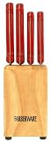 Farberware Traditions 5-Piece Knife Set, Red