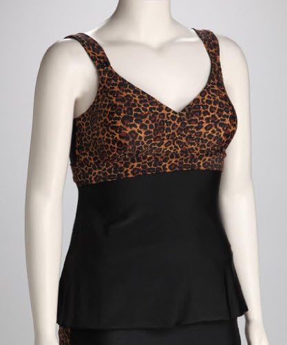 Kristy J Women's Tankini (UPF 50+), Weekend Safari/Black, M