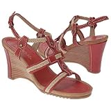 Aerosoles Womens Swish Bone T-Strap Wedge Sandal,Dark Red,9.5 M