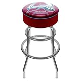 Trademark Poker NHL1000-CA NHL Colorado Avalanche Padded Bar Stool
