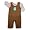 SnoPea - Newborn And Infant Boys Long Sleeve Knit Overall Set, Brown, Orange (Size 6Months)