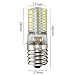 KINGSO E17 4W Pure White 64 3014 SMD Appliance Silicone Crystal LED Lights Bulb Lamp, Low Power Consumption, 110-120v, Pack of 2 Units Pure White