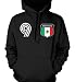 Mexico Crest International Retro Soccer Sweatshirt, Mexican National Pride Mens Pullover Hoodie