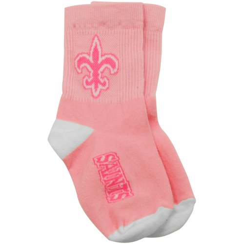 New Orleans Saints Infant Pink Team Logo Socks