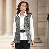 TravelSmith Womens City Safari Vest Platinum S