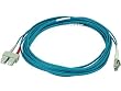 10Gb Fiber Optic Cable, LC/SC, Multi Mode, Duplex - 5 Meter (50/125 Type) - Aqua
