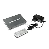 Ligawo - HDMI 4x2 Matrix Sélecteur commutateur switch - 3D - FullHD 1080p + télécommande + HDMI 1.3b (High Speed ??de 4 à 2 - Sélecteur commutateur switch + SPDIF / Toslink et sortie audio 3,5 mm, HD)