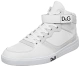 D&G Dolce & Gabbana Men's DU1553 E7149 High Velcro Top Lace Sneaker