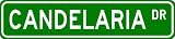 CANDELARIA Street Name Sign ~ Personalized Family Lastname Sign ~ Gameroom, Basement, Garage Sign **