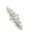 Women's Rhinestone Metal Hair Barrette Clip Hair Pin Antique Silver IMB2141