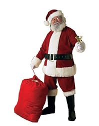 Deluxe Velvet X-Large Santa Suit Adult Christmas Xmas Holiday Outfit Mens Costume XL (Fits Sizes 50-56)