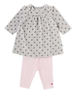 Girls Spot Velour Dress and Leggings