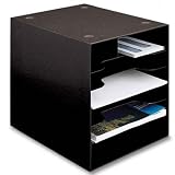 41LnApZIcFL. SL160  Buddy Products 1108 4 Stackable 7 section recycled steel sorting rack, fixed shelves, black