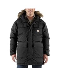 Carhartt Mens Big-Tall Down Kalkaska Snorkel Parka, Black, X-Large/Tall