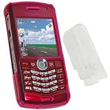 New Amzer Snap-On Transparent Case Hot Pink For Blackberry 8120 Blackberry 8130 Swivel Belt Clip