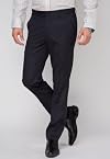 Navy Blue Flat Front Formal Trousers
