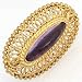 41LnH3DeojL. SL75  14K Yellow Gold Amethyst Retro Brooch