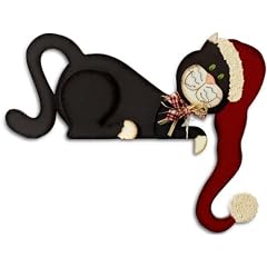 grosse Weihnachtskatze T�rrahmendeko Kantenhocker