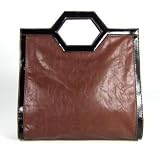 Melie Bianco Graphic Cut Out Clutch (Brown) Reviewed