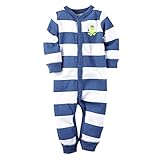 カーターズ カバーオール 男の子 ストライプ 3M ブルー×ホワイト 長袖 ロンパース ボディースーツ ベビー ボーダー [並行輸入品]